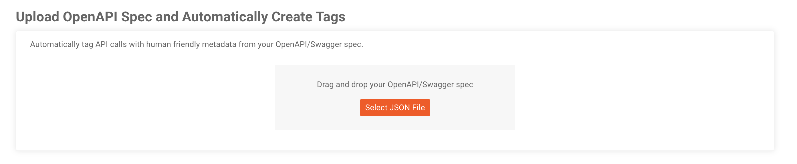 Adding OpenAPI Spec to Create Tags