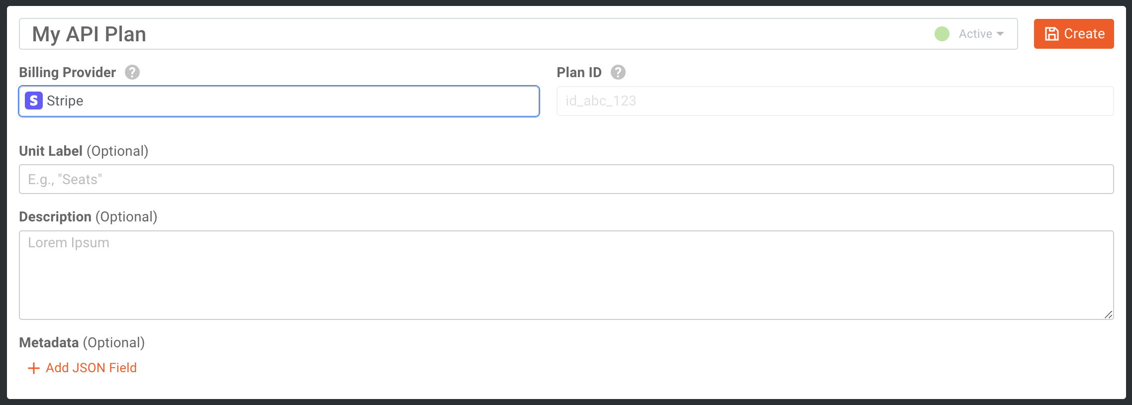 Create Plan and Price