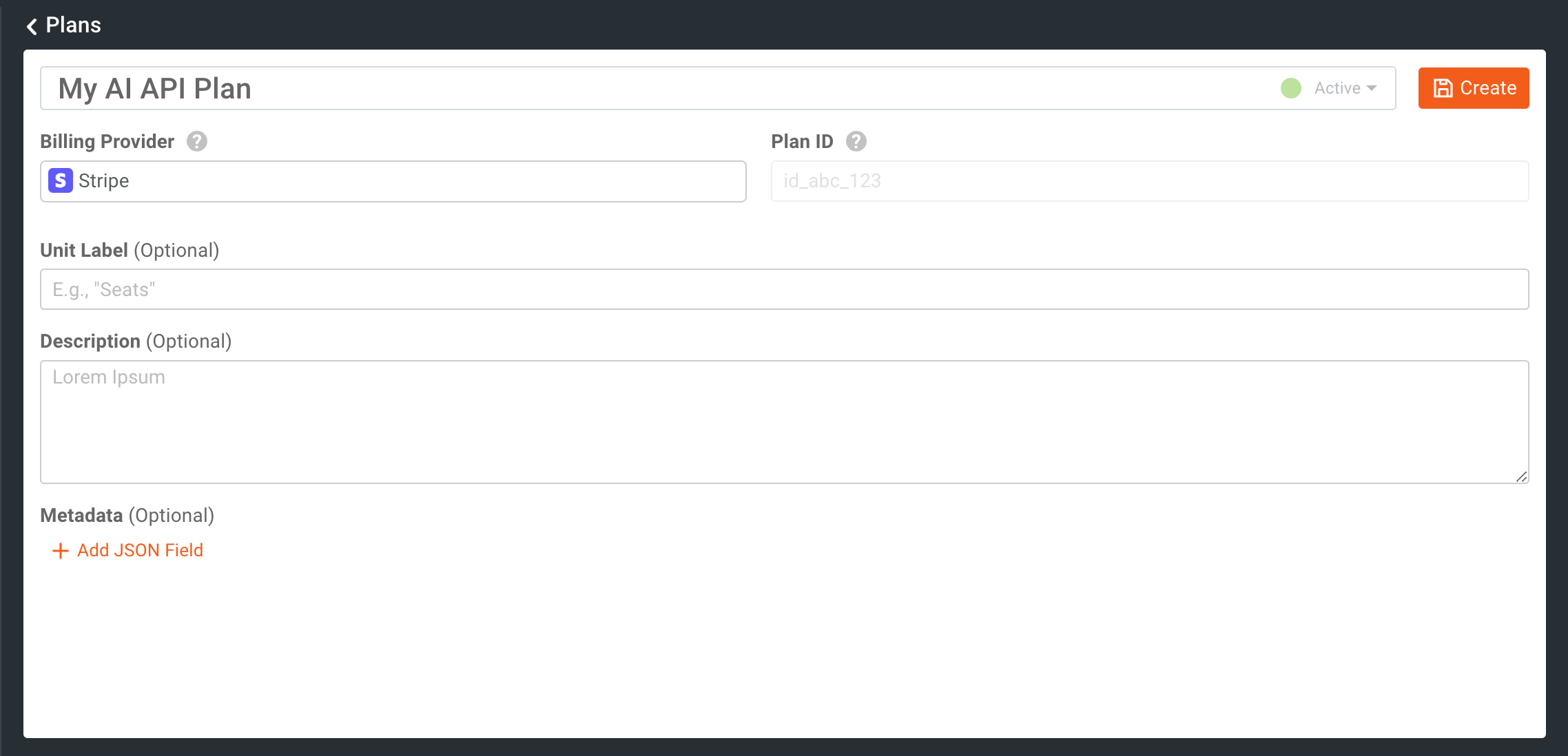 Select the billing provider