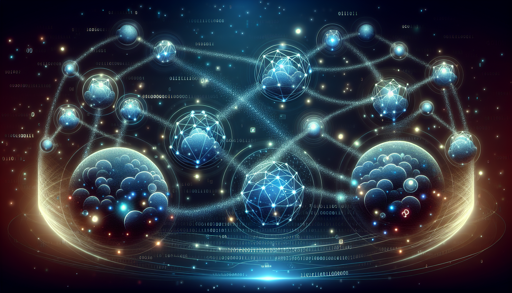 Illustration of interconnected software entities