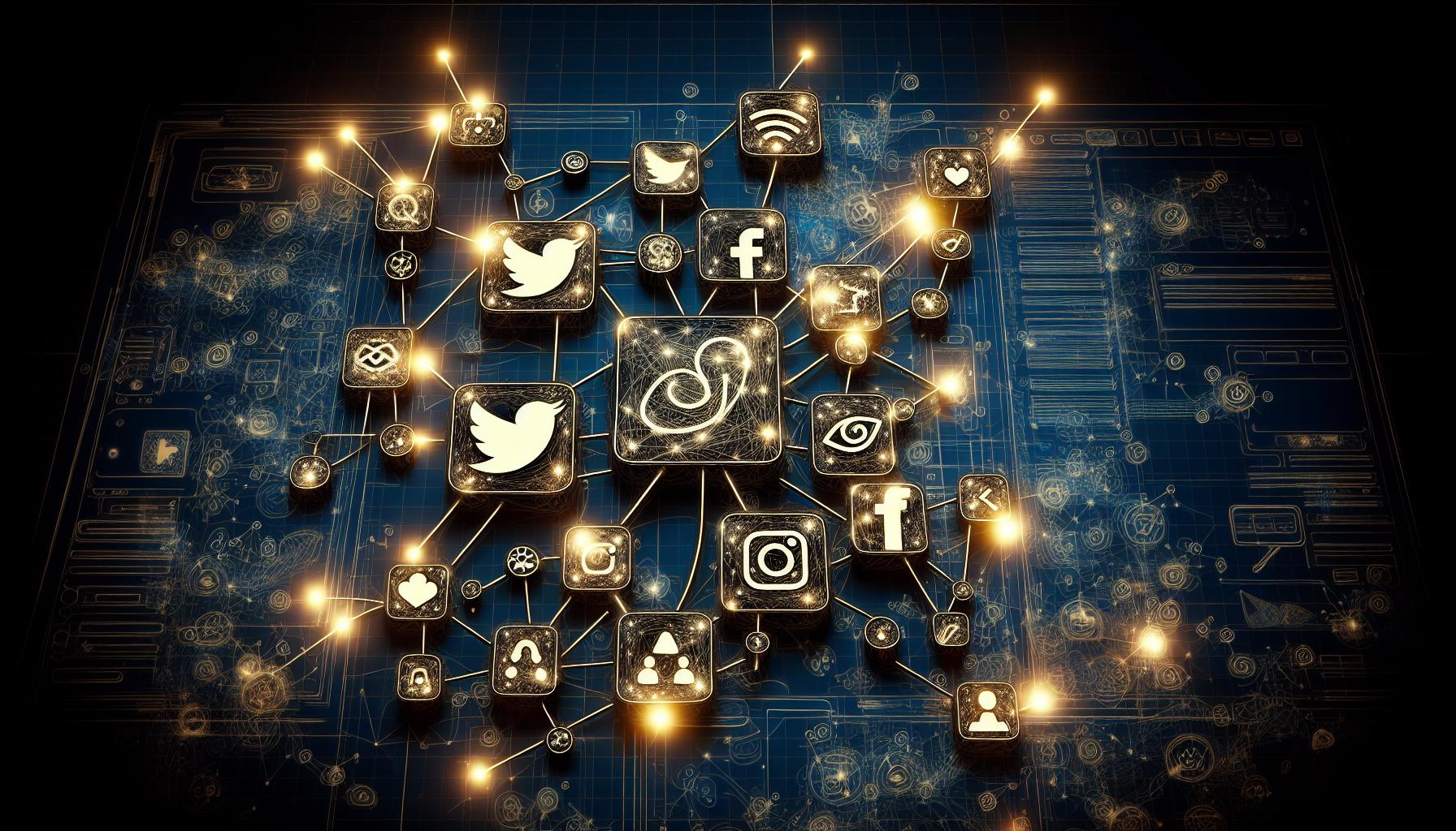 An illustration of various social media logos to represent Social Media APIs