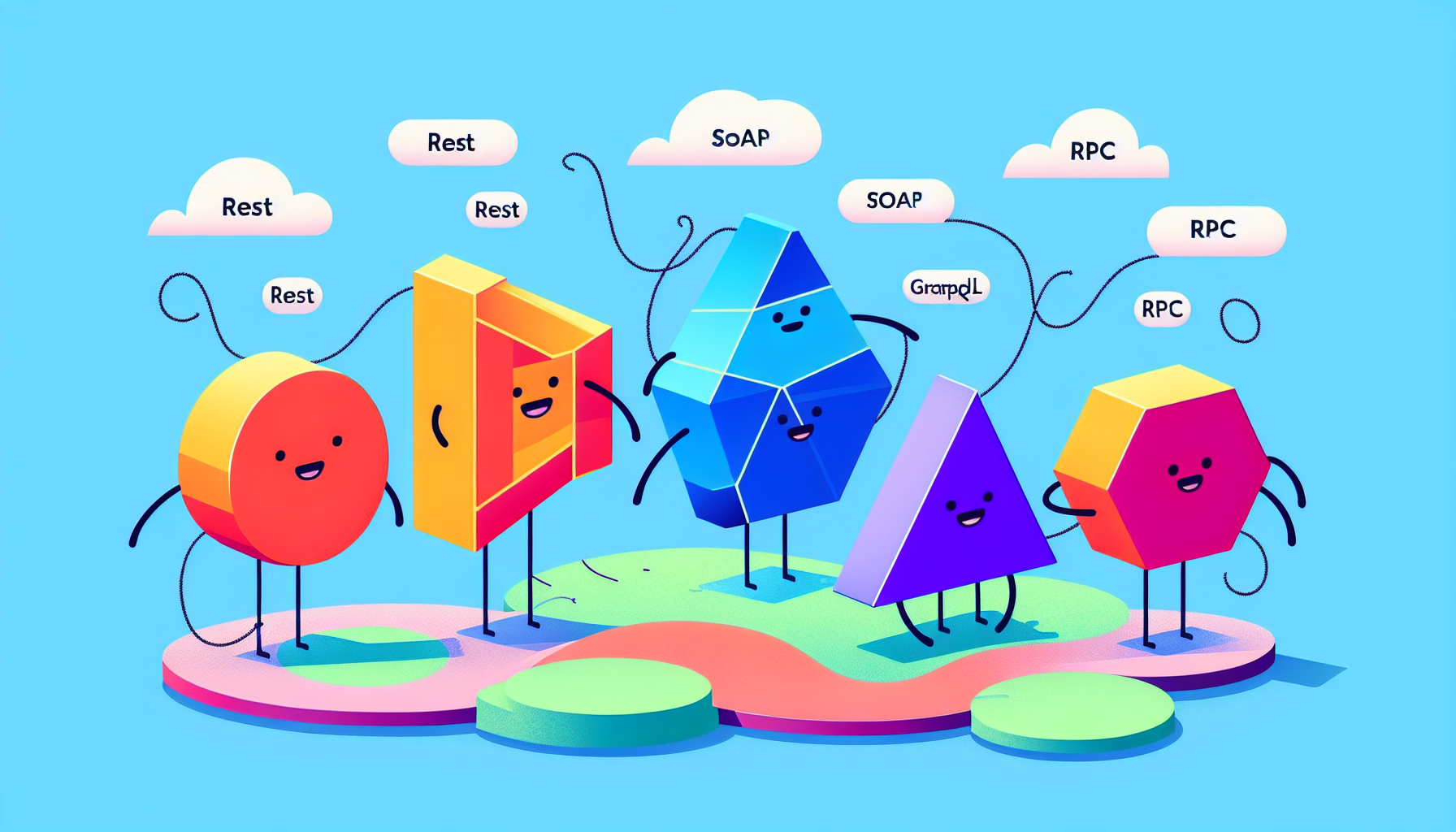 Illustration of common API protocols