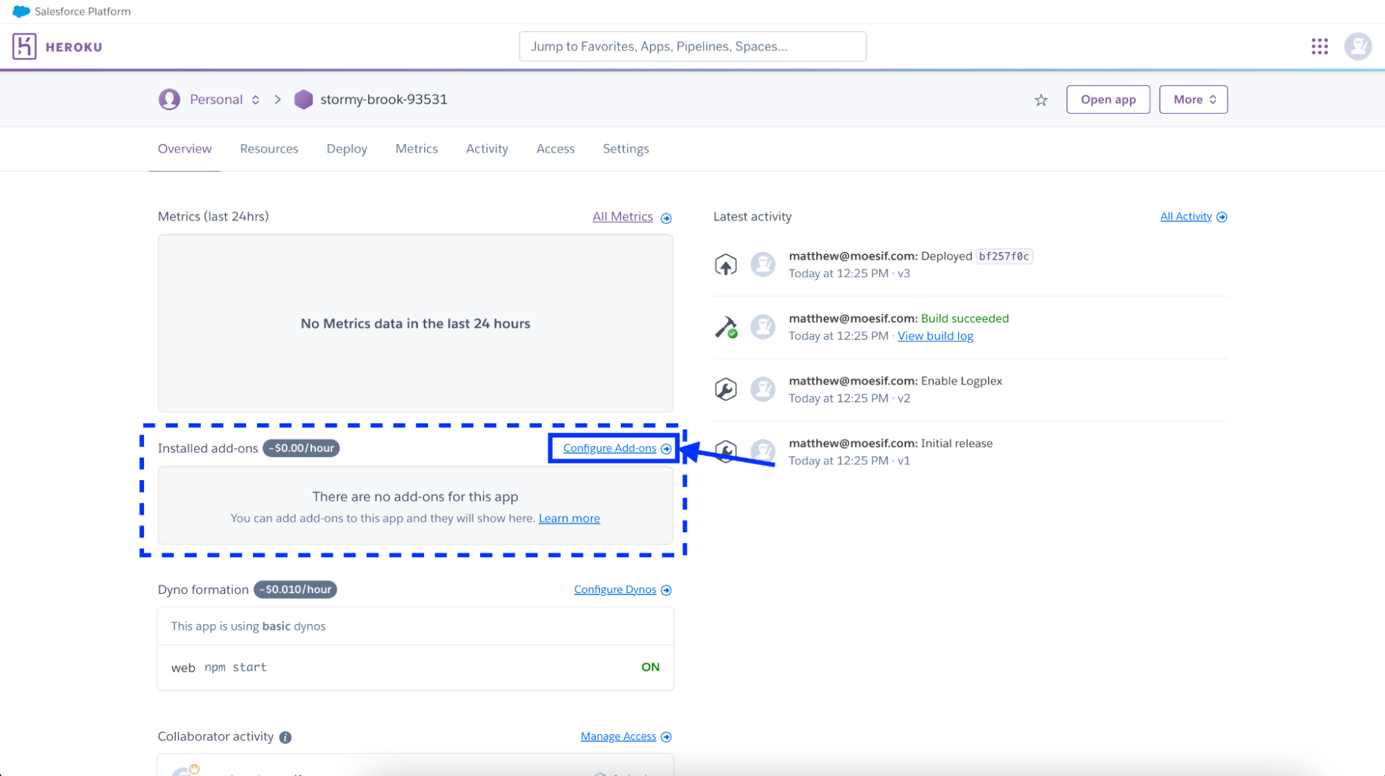 Configure the Add-On