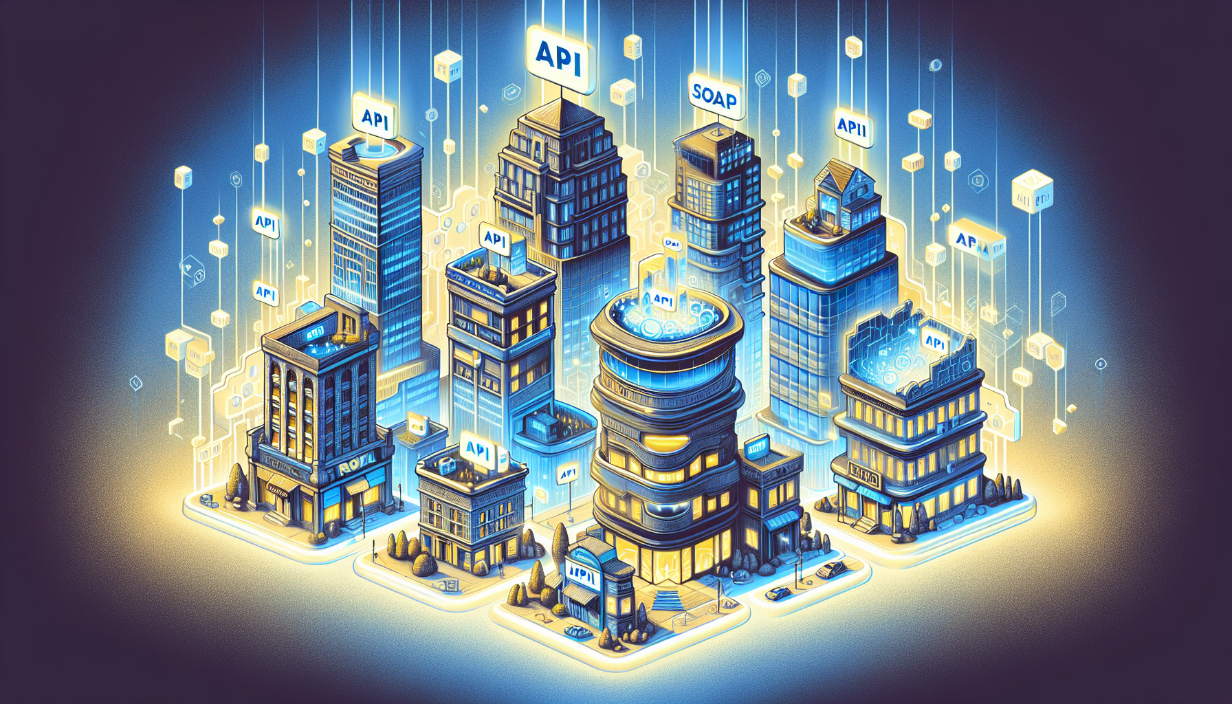 Illustration of diverse API ecosystem