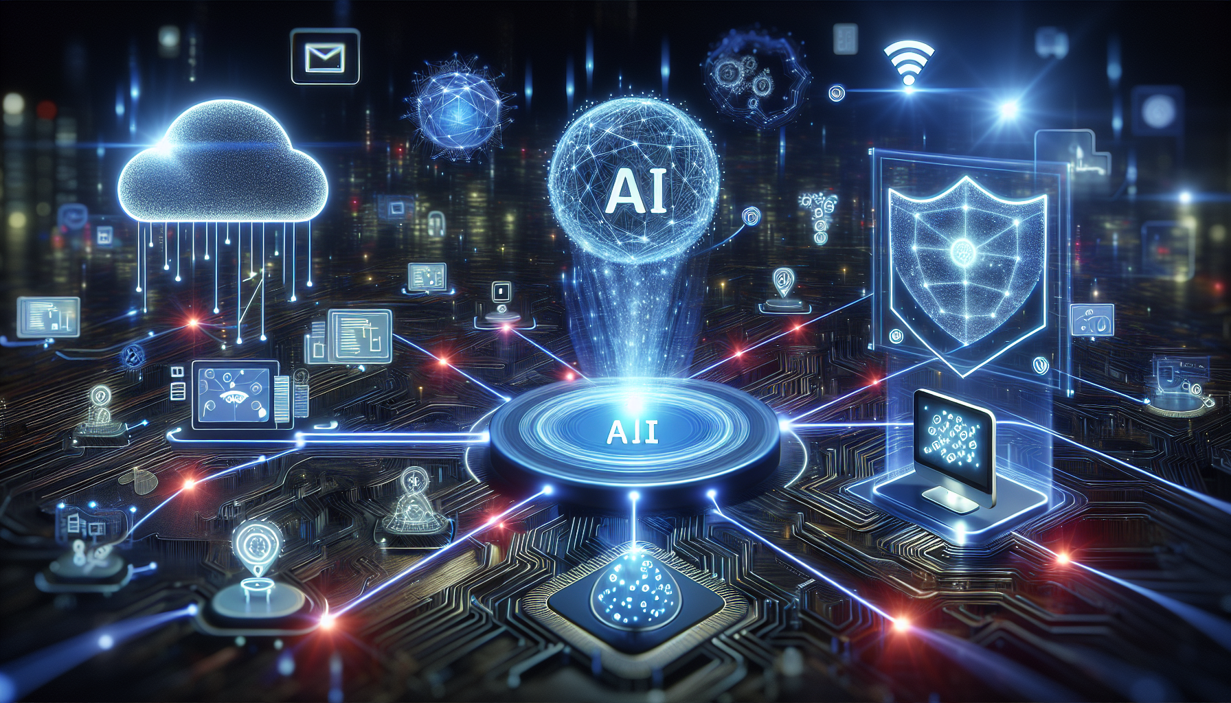 Illustration of AI API integration with IoT and edge computing