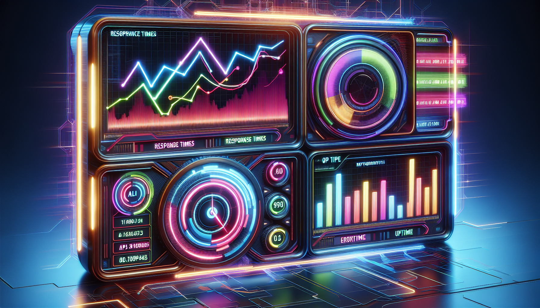 API monitoring dashboard with performance metrics