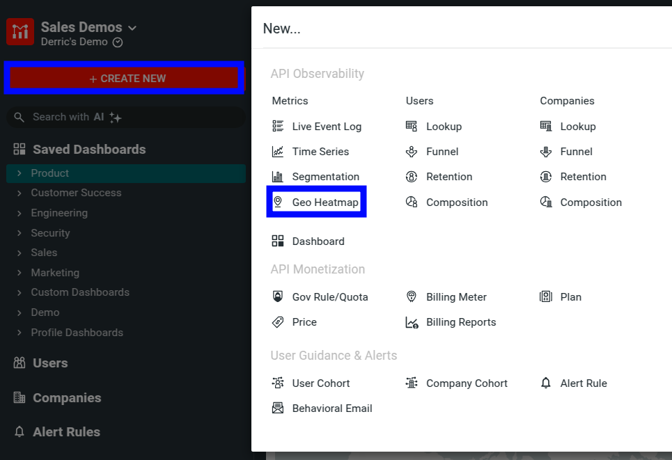 Creating new Geo Heatmap chart