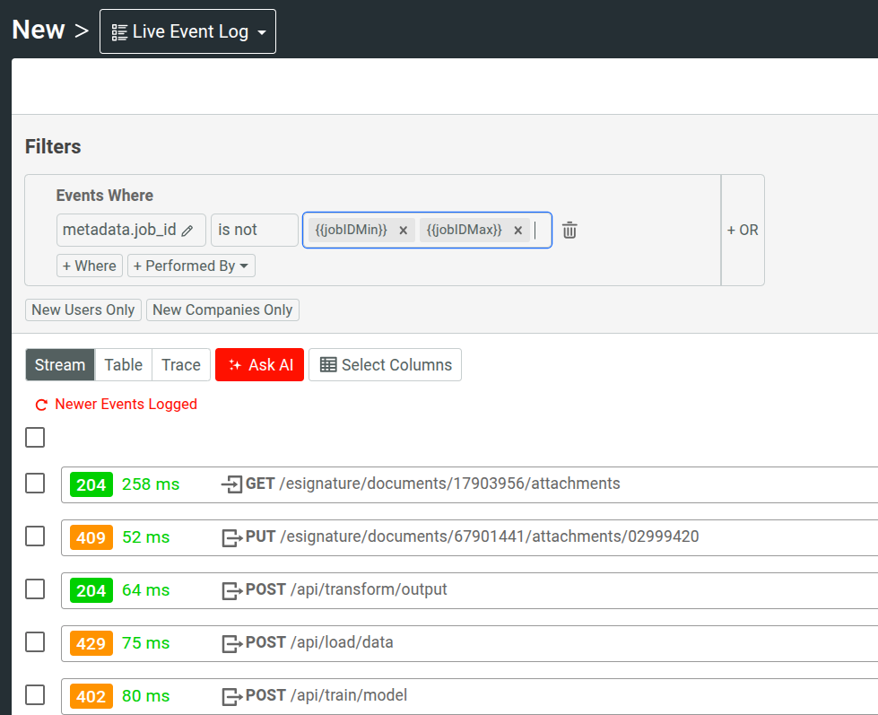 Using named variables.