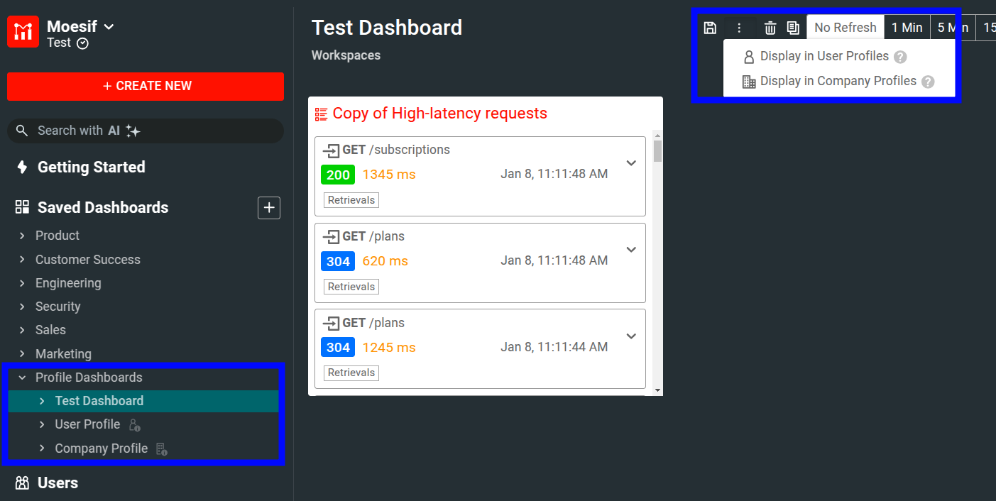 Display Template in Profile