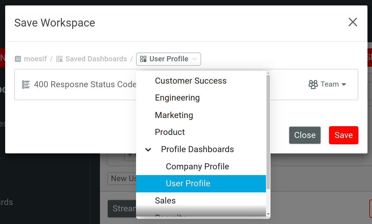 Name Workspace For Company Dashboard
