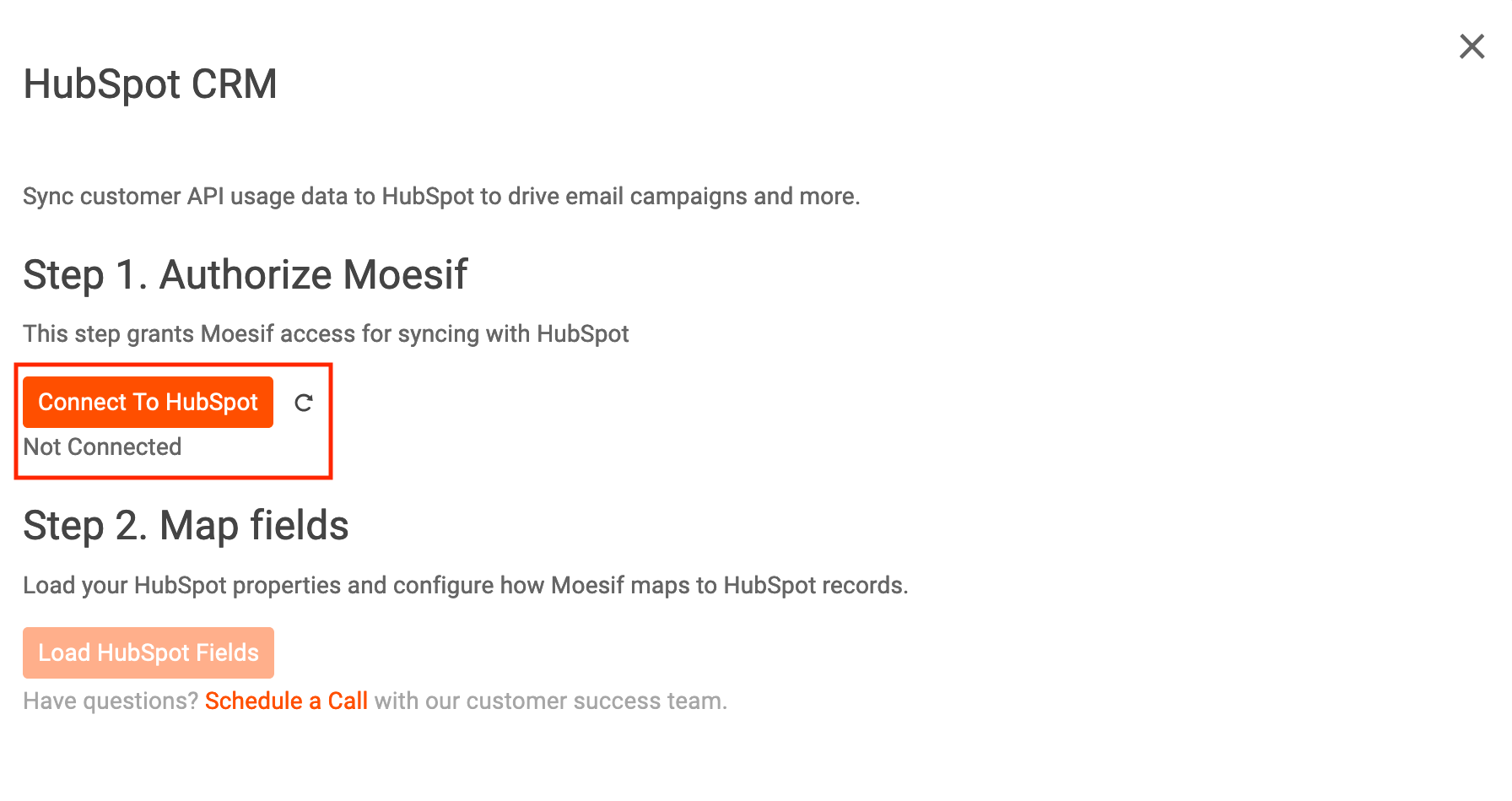 Connect Moesif to HubSpot