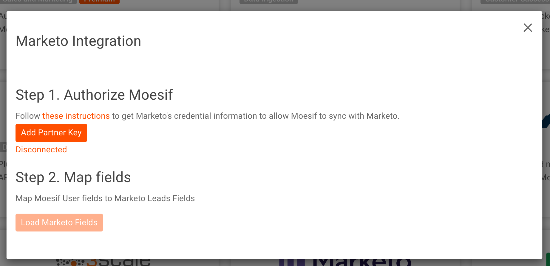 Connect Moesif to Marketo