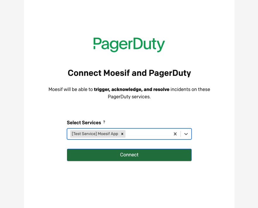 PagerDuty Moesif choose service