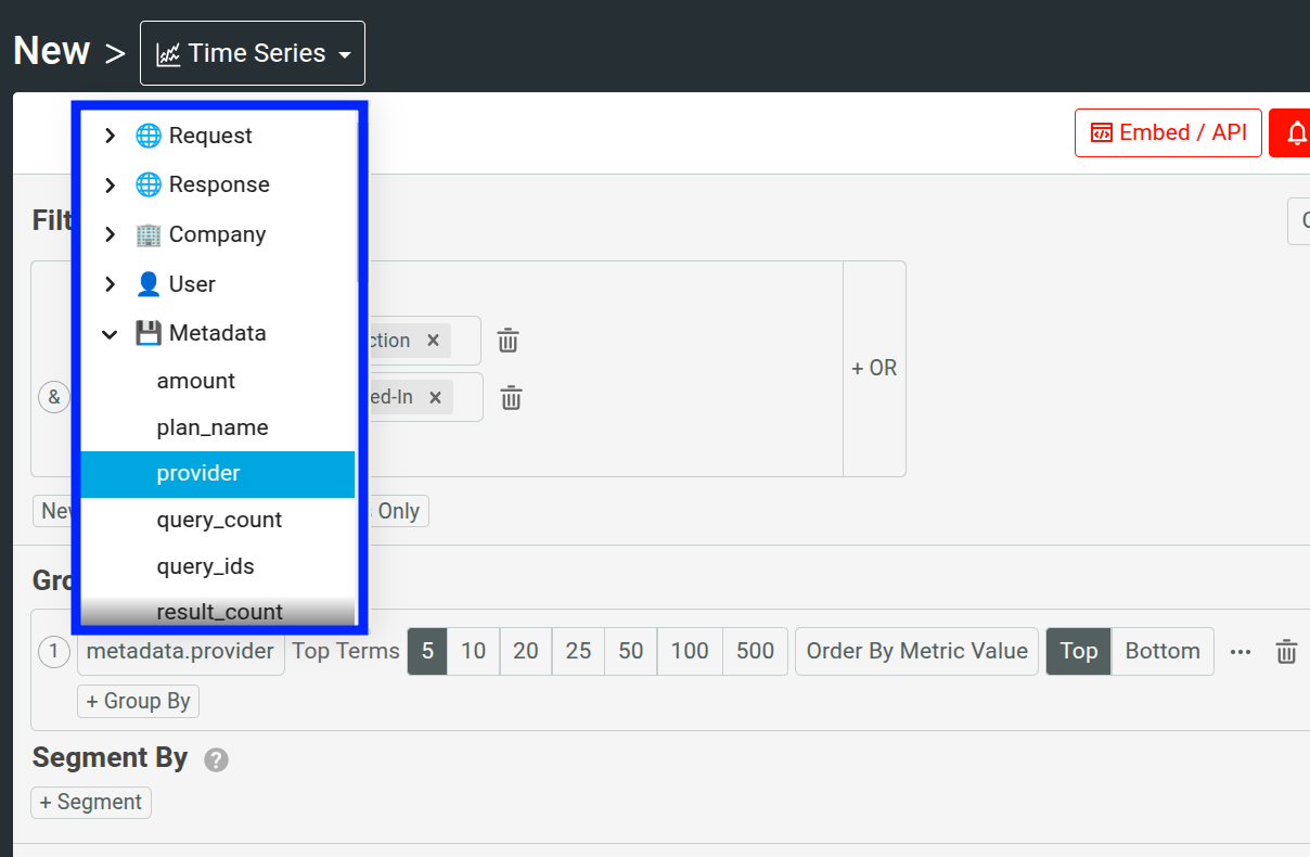 Group By Event Metadata