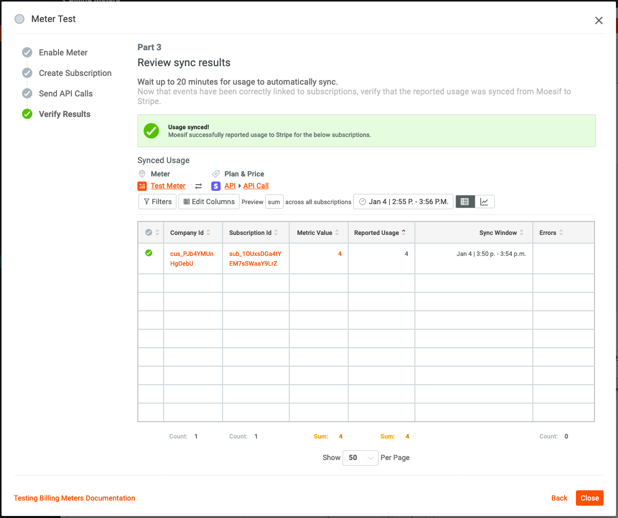 meter test step 3 complete