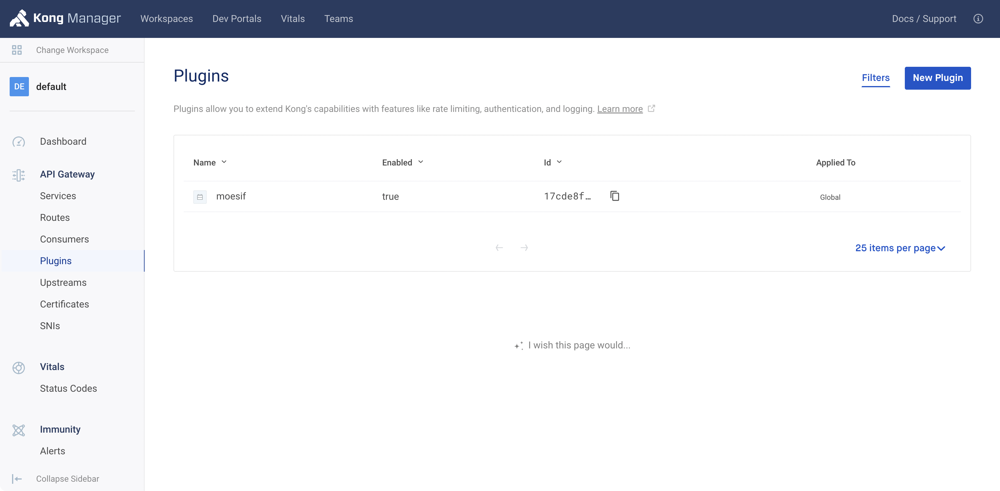 Kong Dashboard Plugin Location