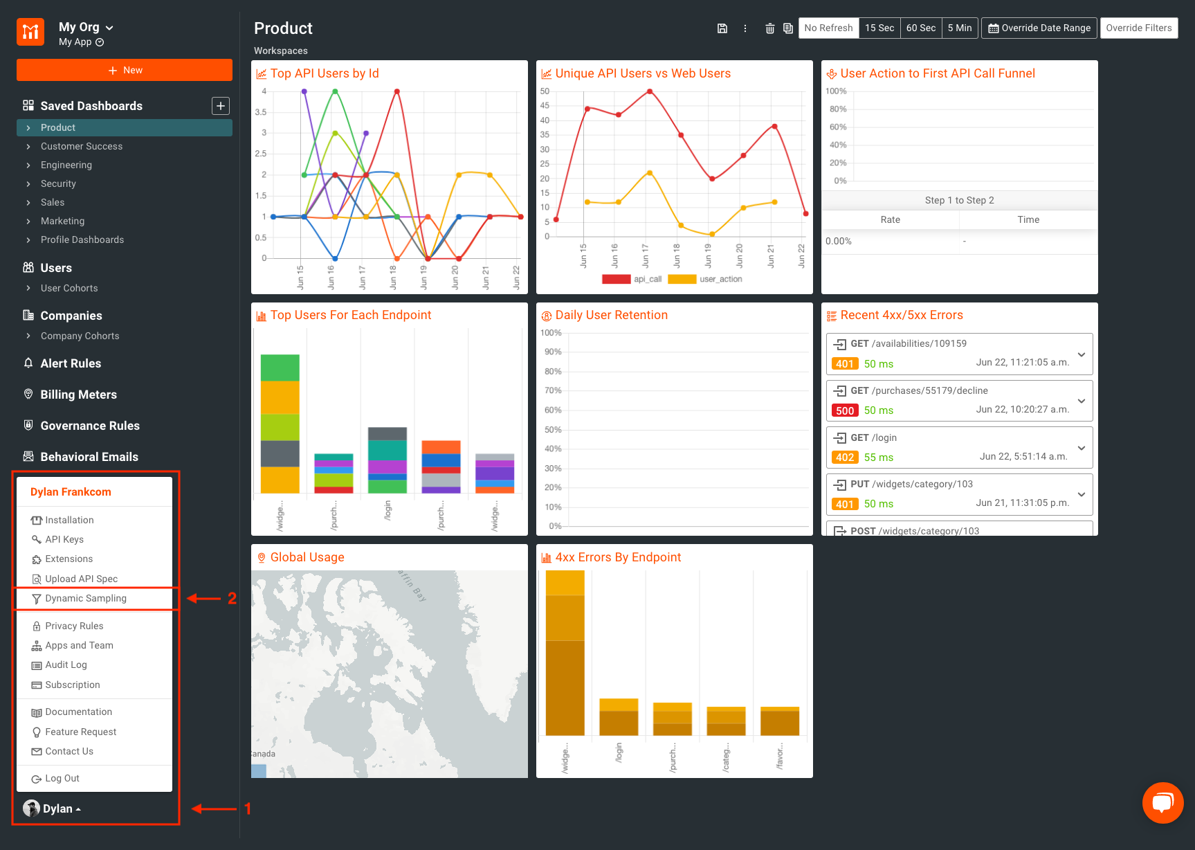 Dynamic Sampling Settings Location