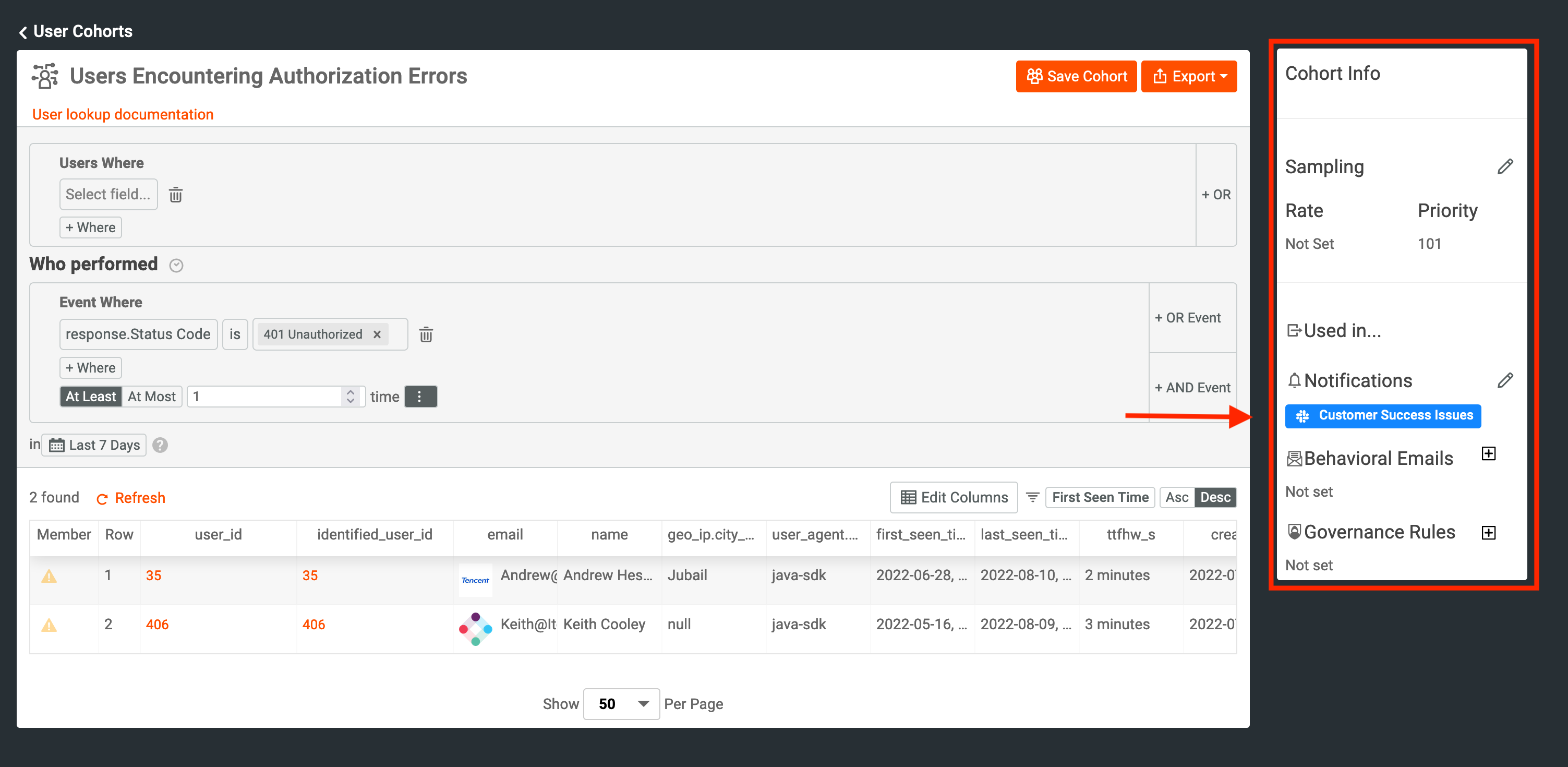 Confirm notification setup