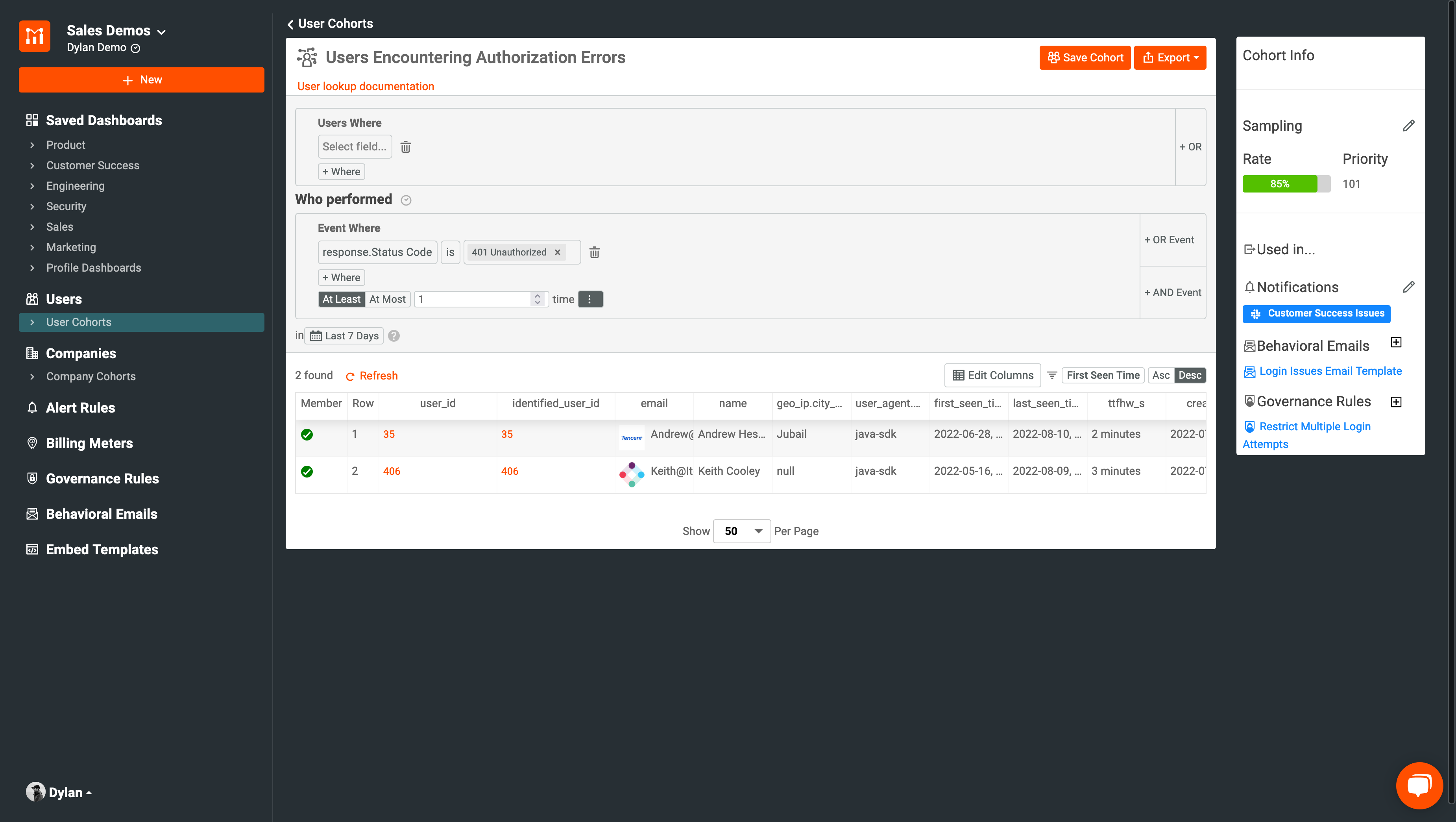 All features enabled