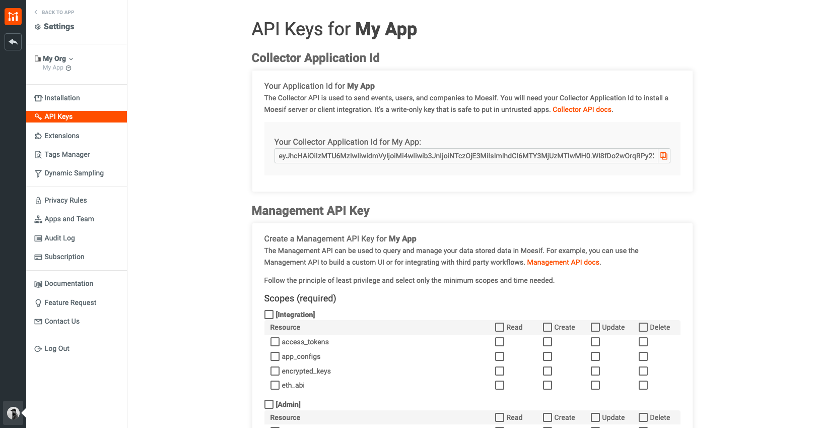 Location of Application ID