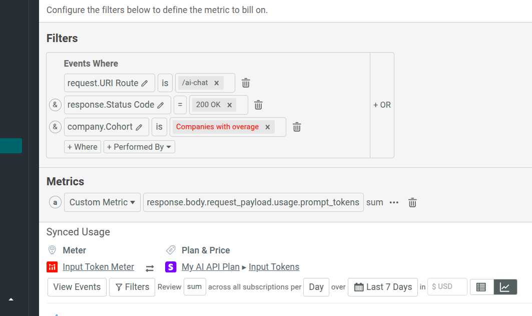 Including the cohort for overage customers in the billing meter