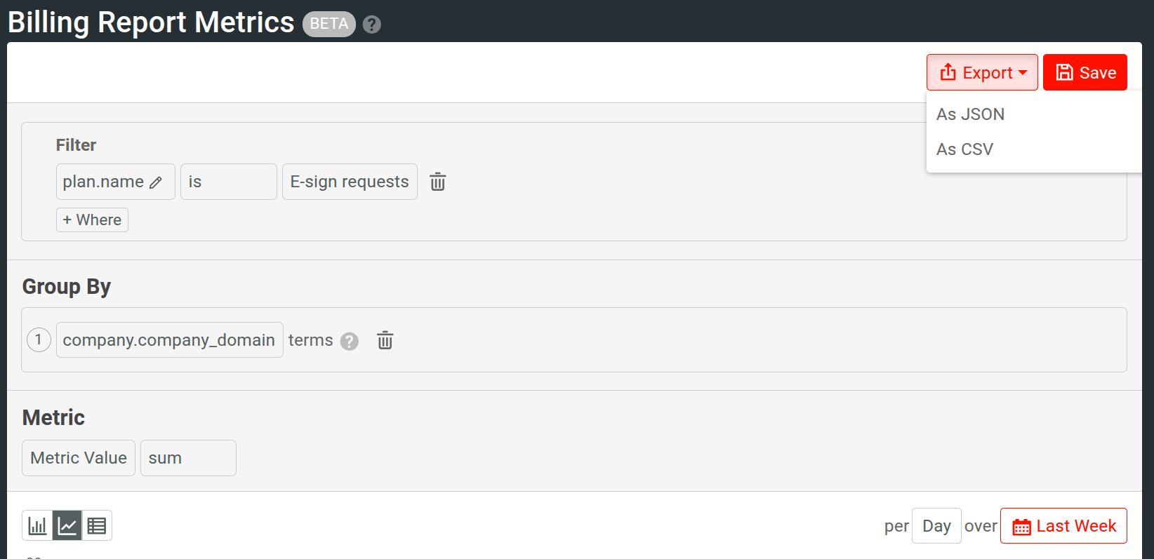 Exporting Billing Report Metrics data